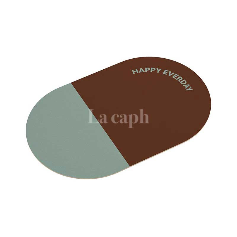 oval two tone bath mat (6colors)