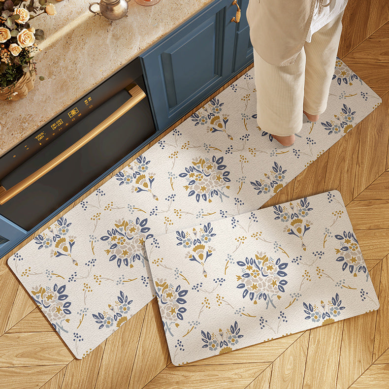 8design blue color kitchen mat