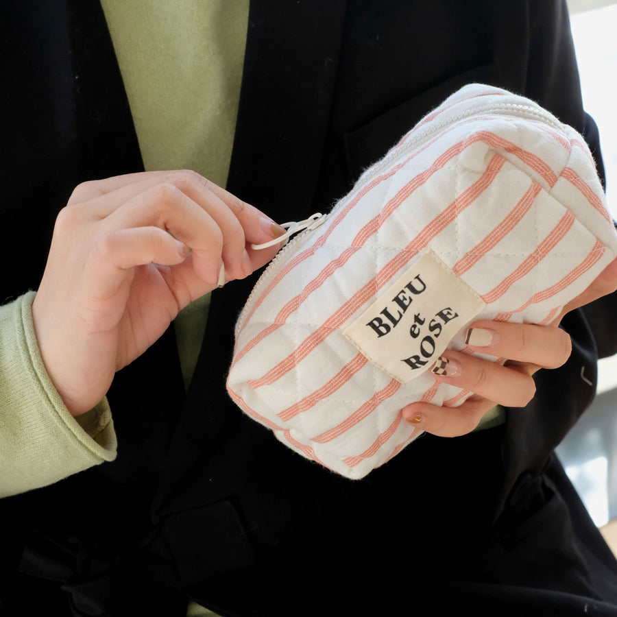 4color pastel border pouch