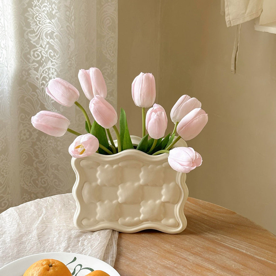 2color european square vase