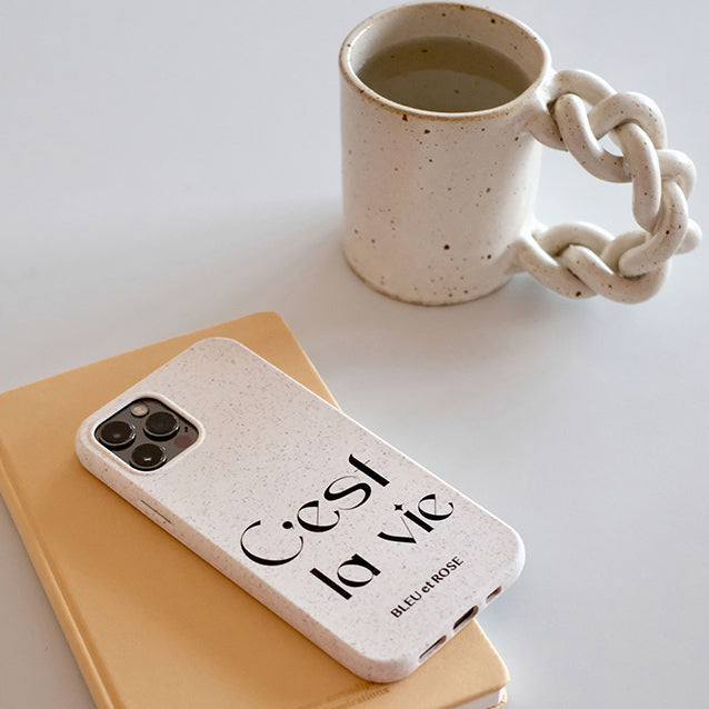 2color stone logo iPhone case