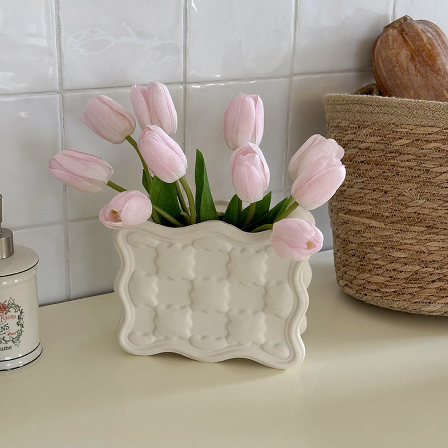 2color european square vase