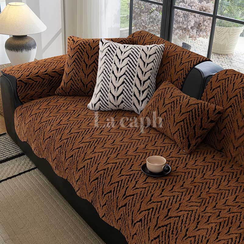 leaf boa sofa cover & cushion cover (6colors)(110×110cm〜)