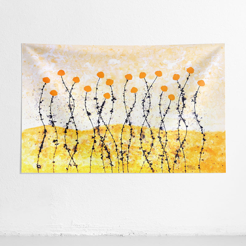 flower art tapestry