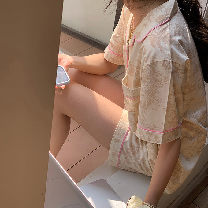 shadow print roomwear