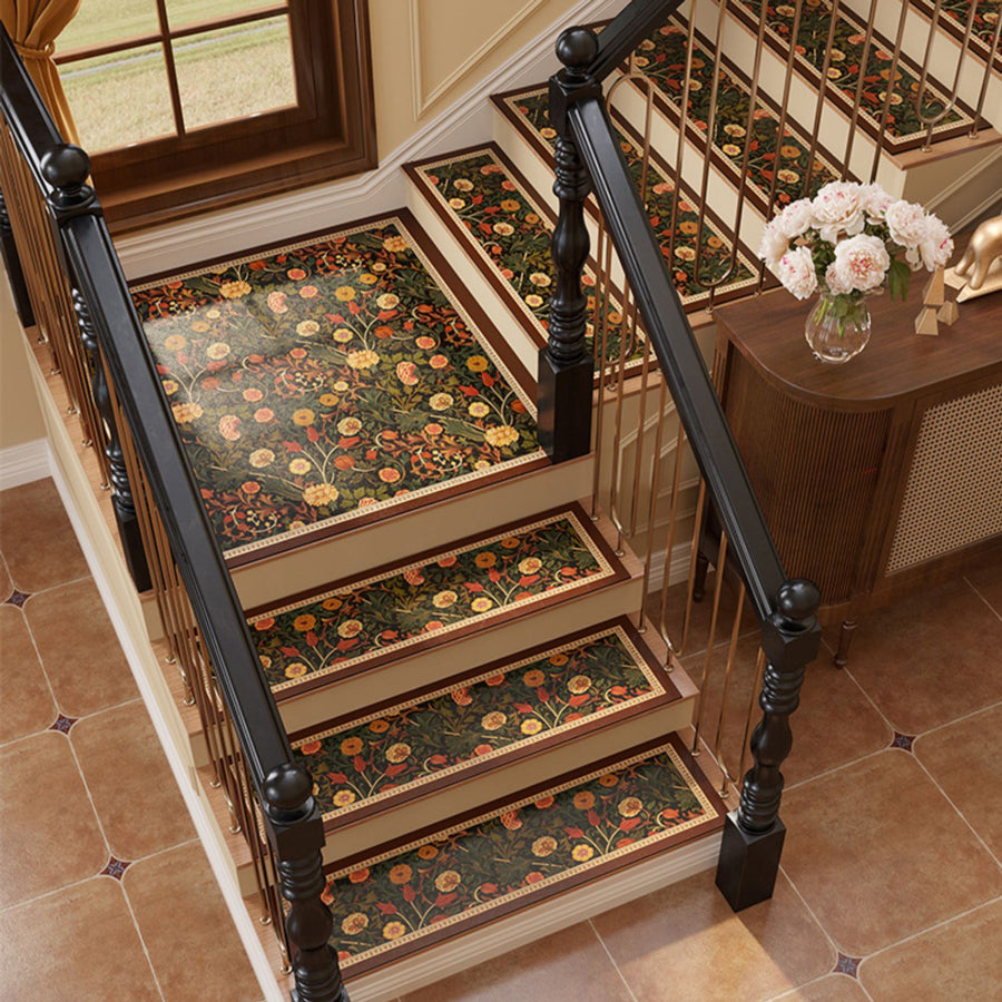 2color retro chic flower step mat