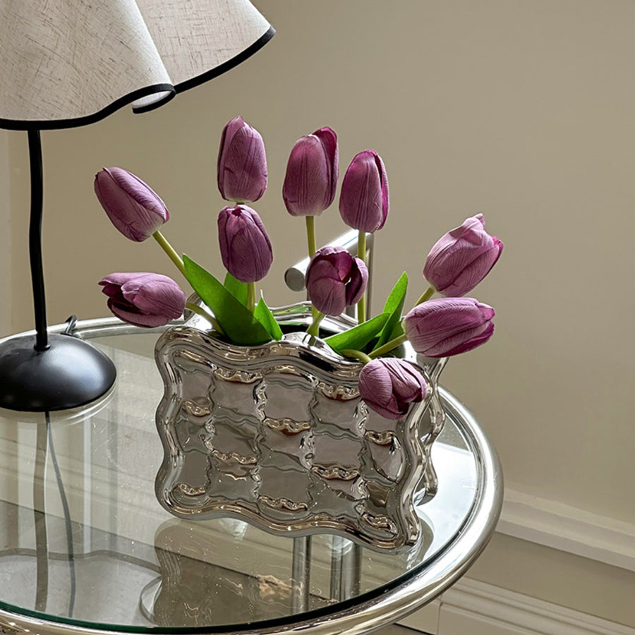 2color european square vase