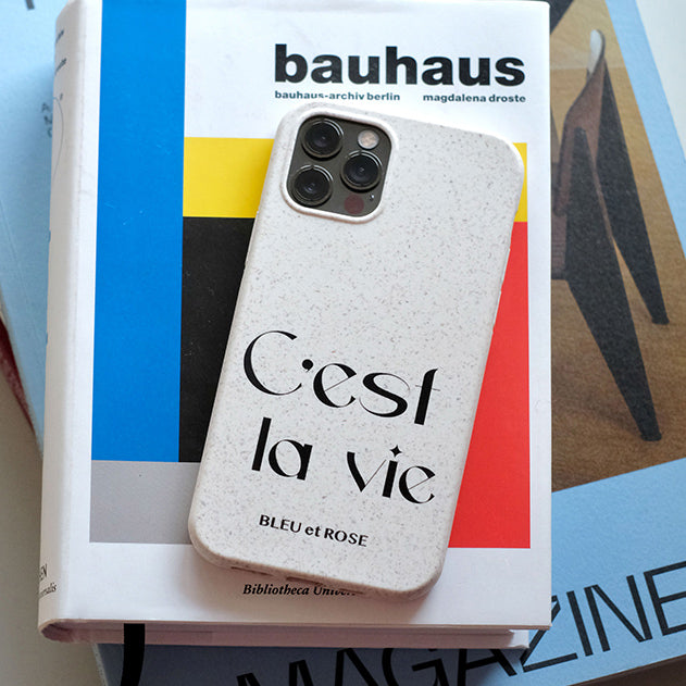 2color stone logo iPhone case