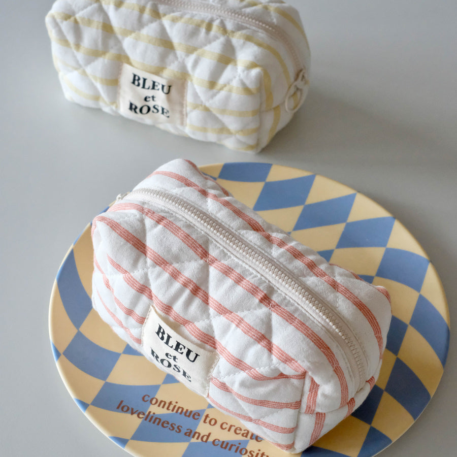 4color pastel border pouch