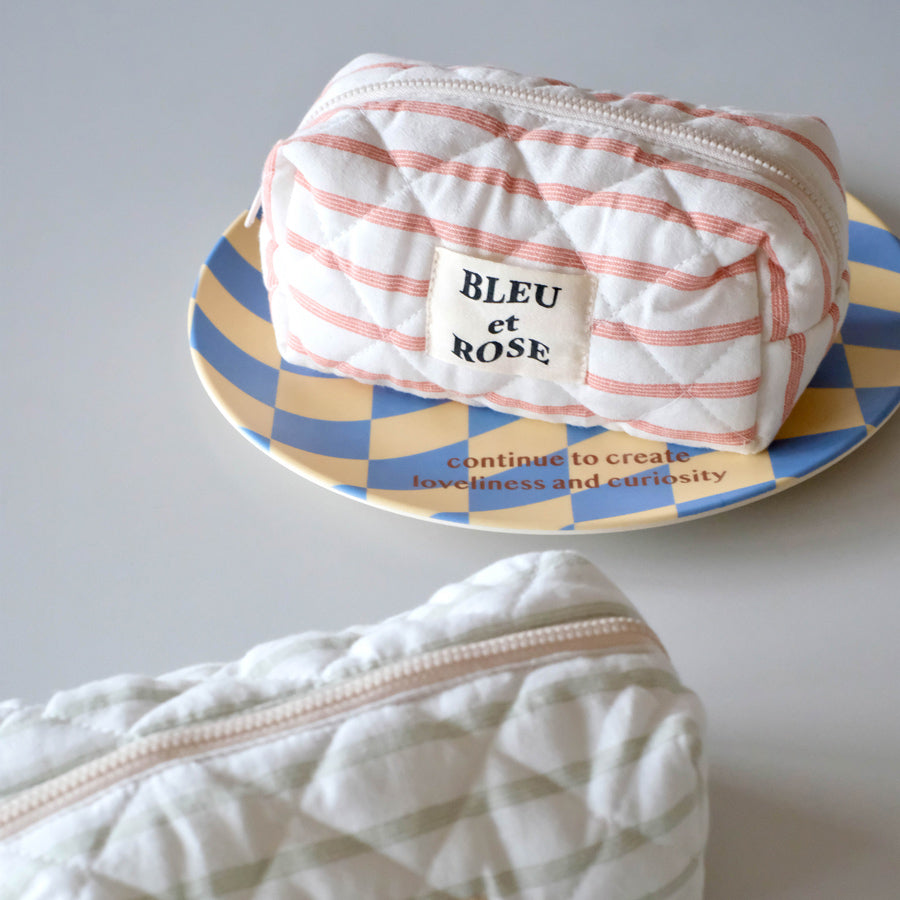 4color pastel border pouch