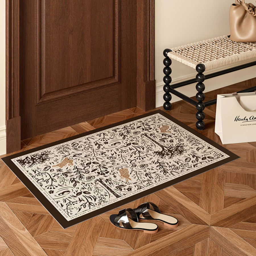 lost forest black door mat