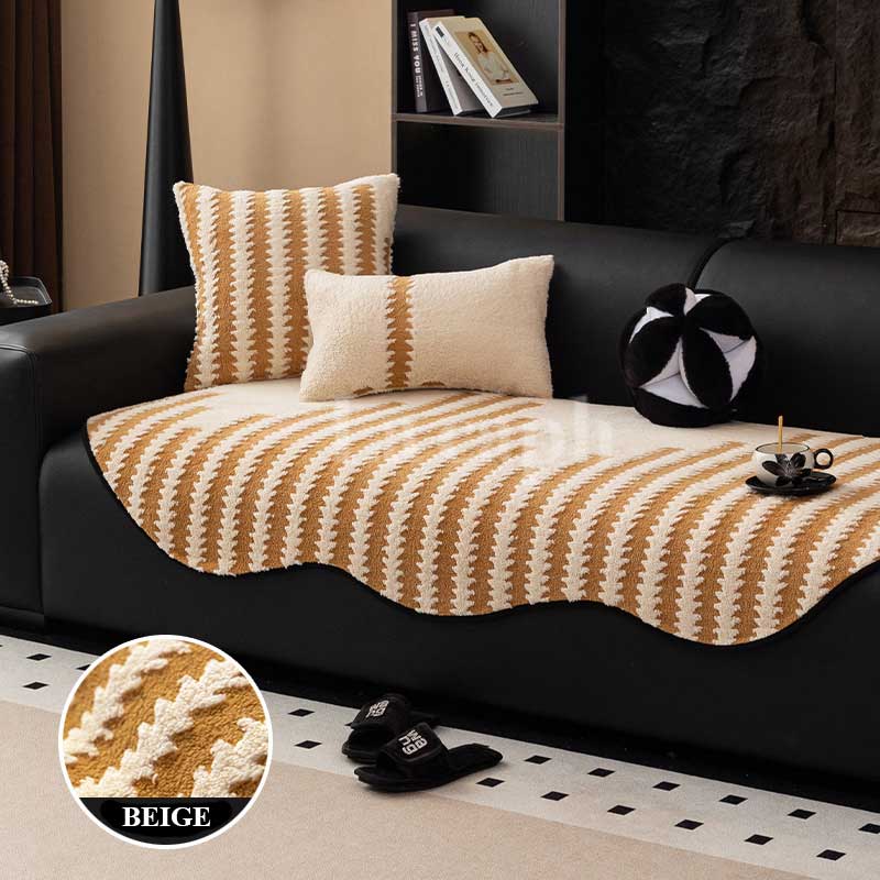 fluffy stripe sofa cover (4colors)