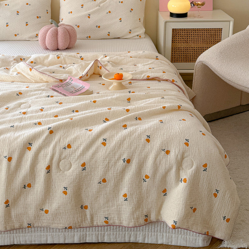 8design cotton gauze quilt & pillow sheets set