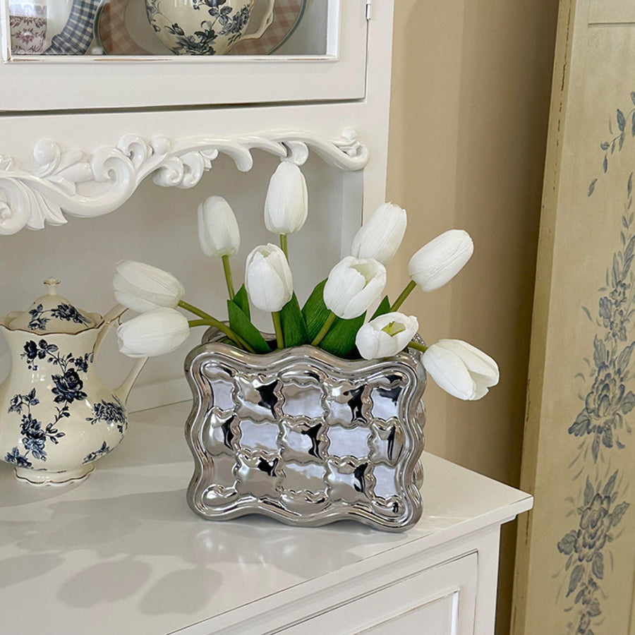 2color european square vase