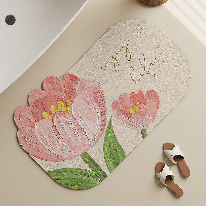 4design oil paint bath mat