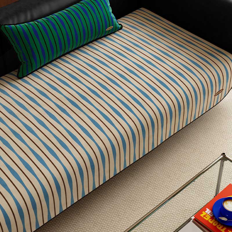 4color retro stripe sofa cover