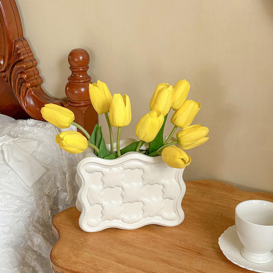 2color european square vase