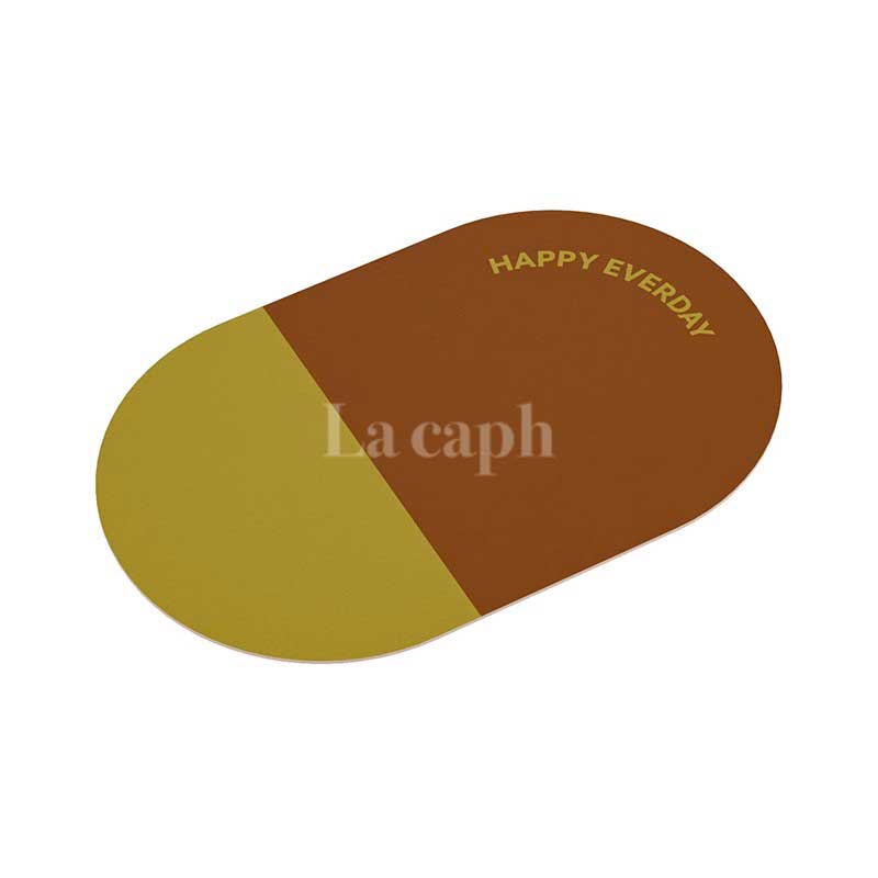 oval two tone bath mat (6colors)