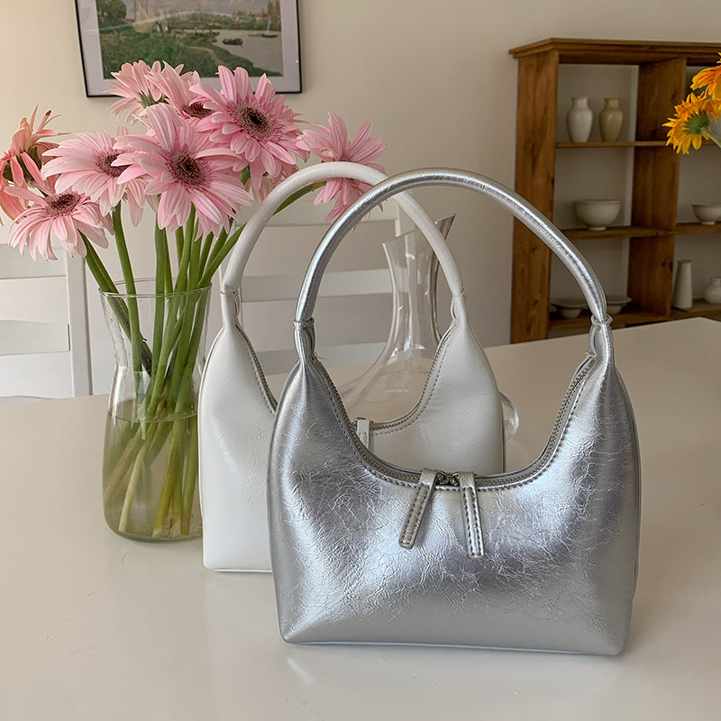 3color leather mini handbag