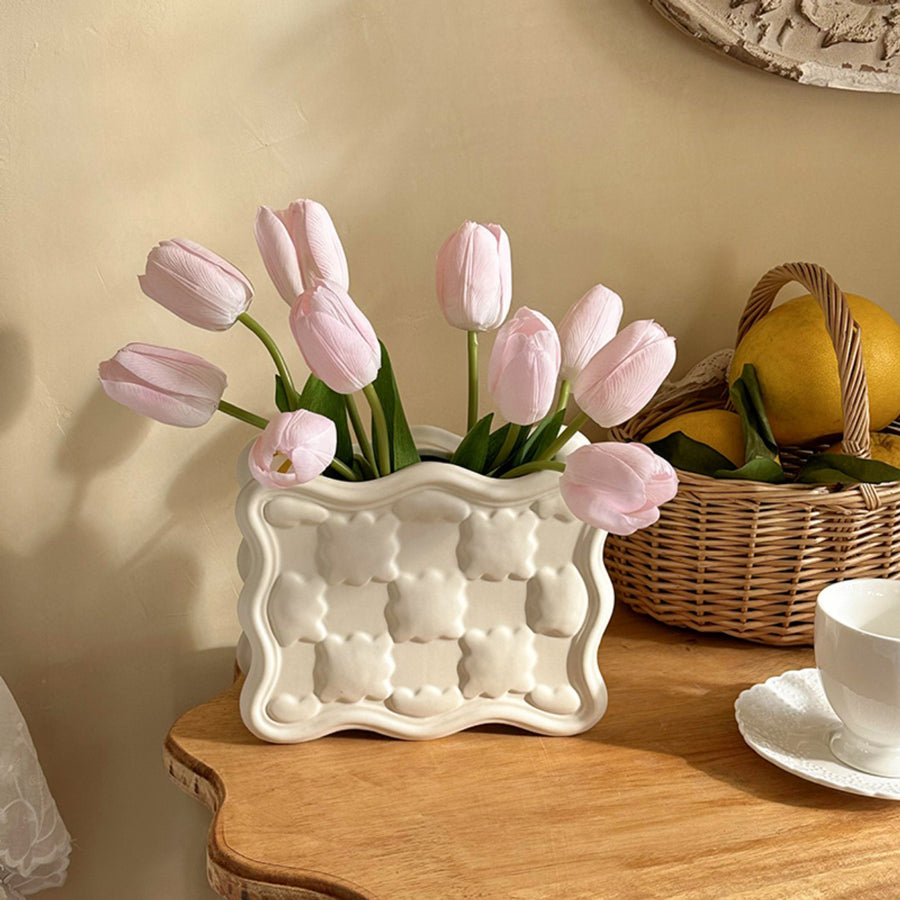 2color european square vase