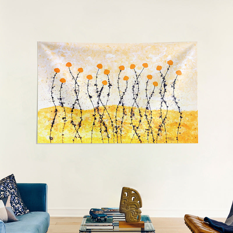 flower art tapestry
