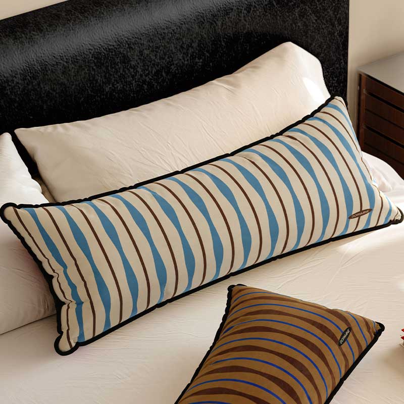 4color retro stripe long cushion