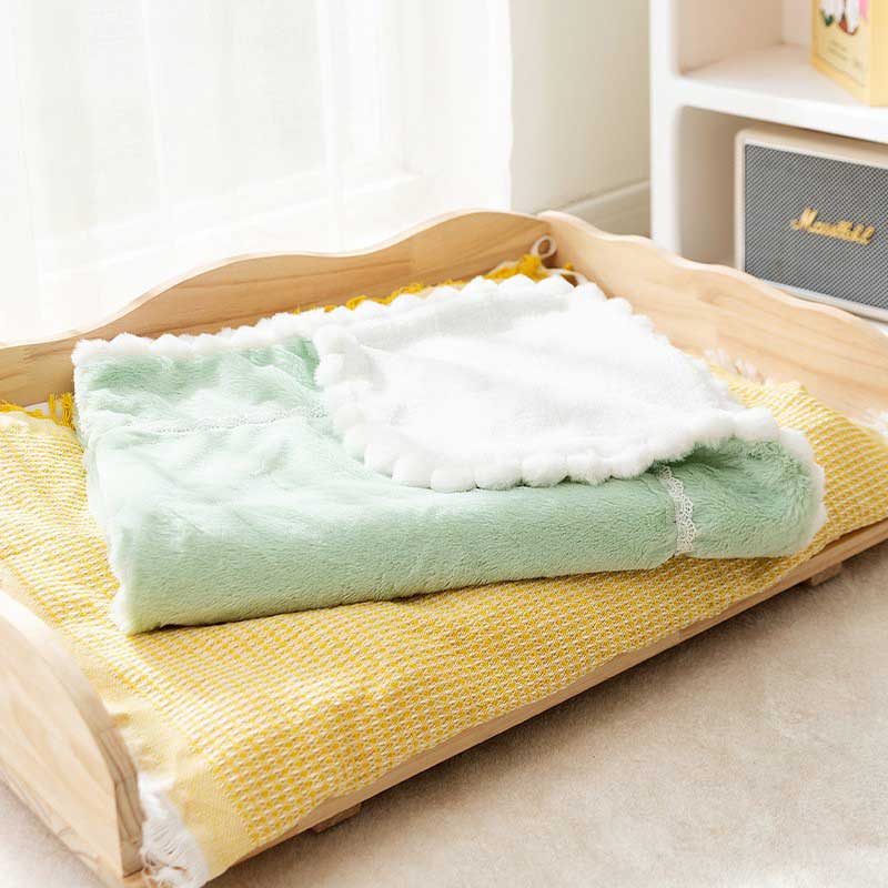 3color fur pet blanket