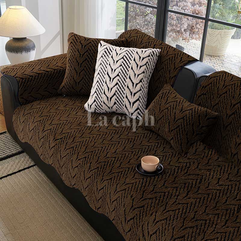 leaf boa sofa cover & cushion cover (6colors)(110×110cm〜)