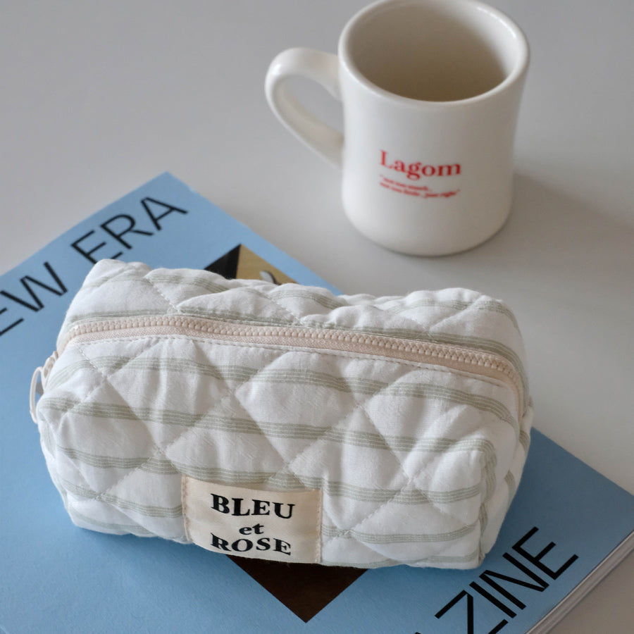 4color pastel border pouch