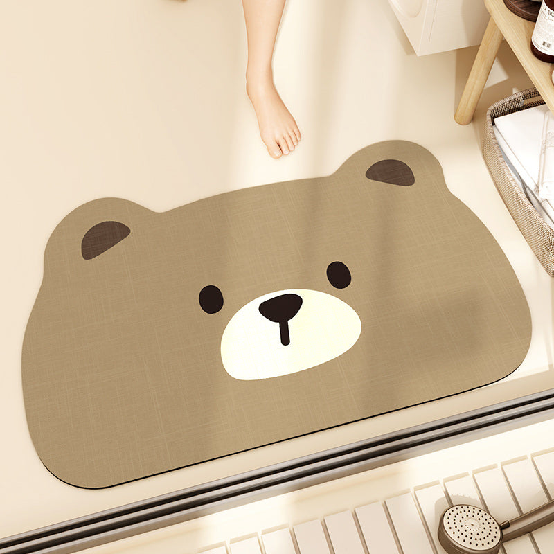 6design animal face bath mat