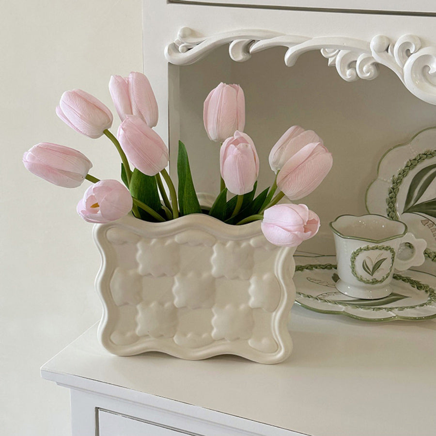 2color european square vase