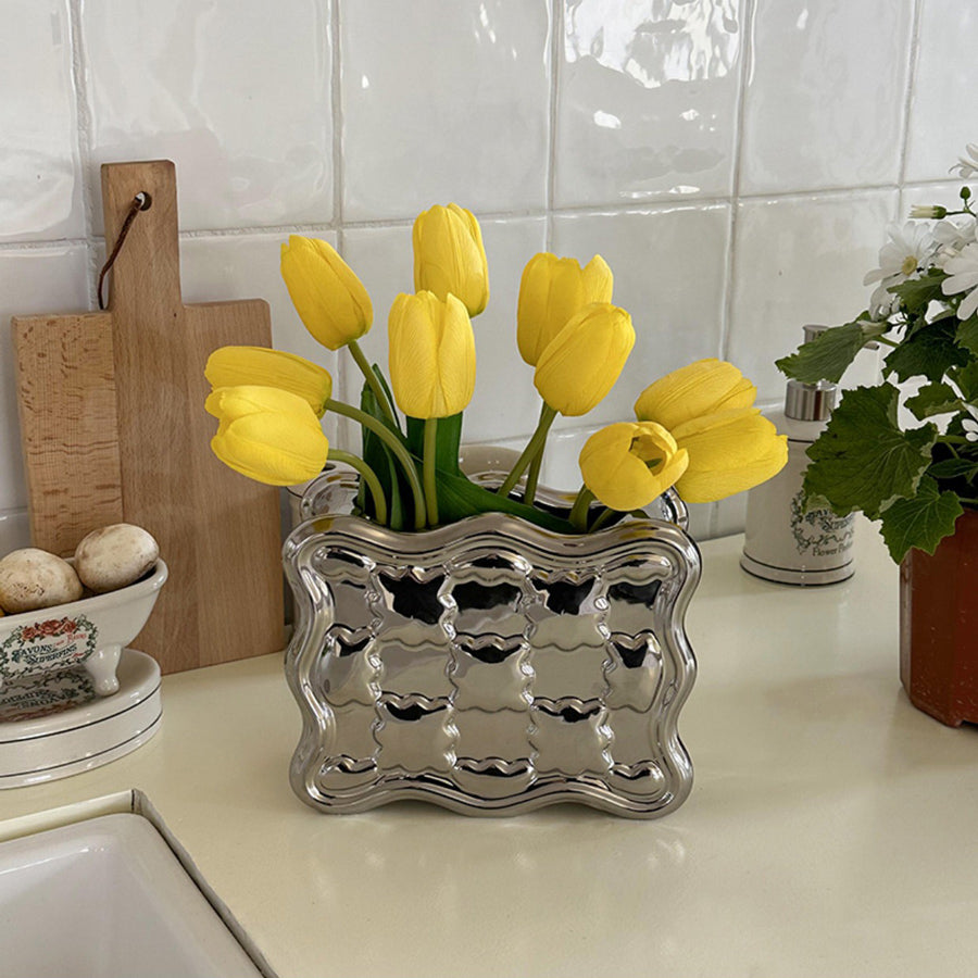 2color european square vase