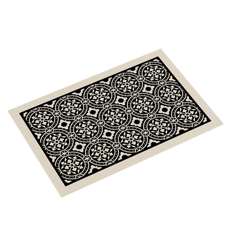 4design monotone flower tile door mat
