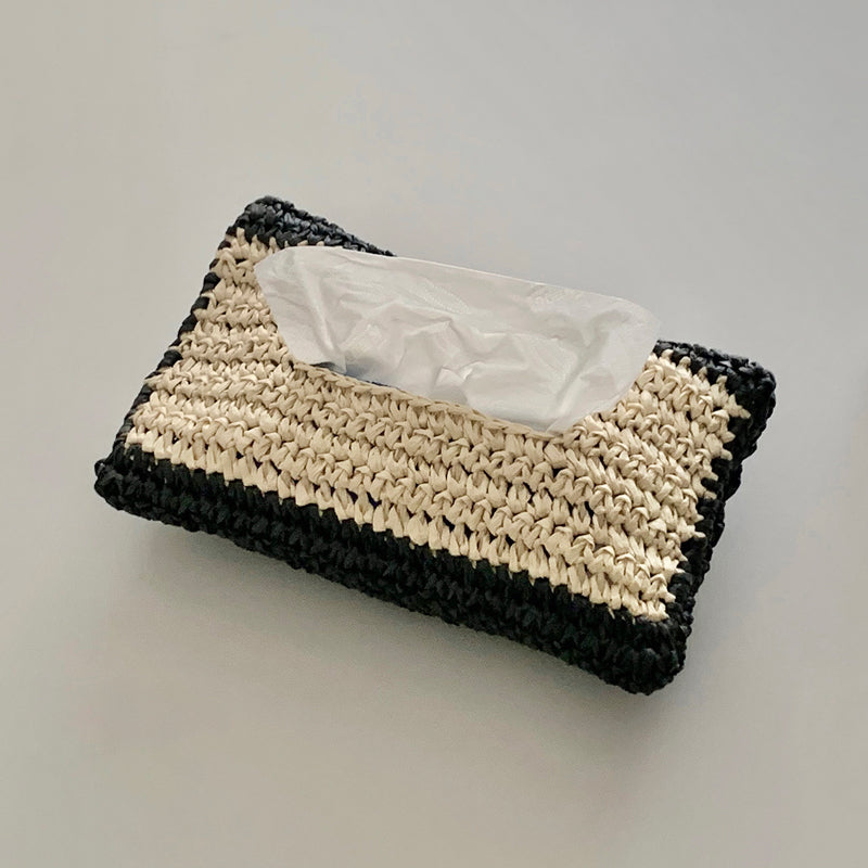 2color paper knit tissue case