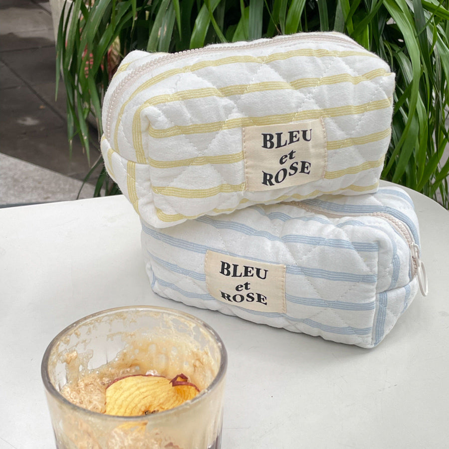 4color pastel border pouch