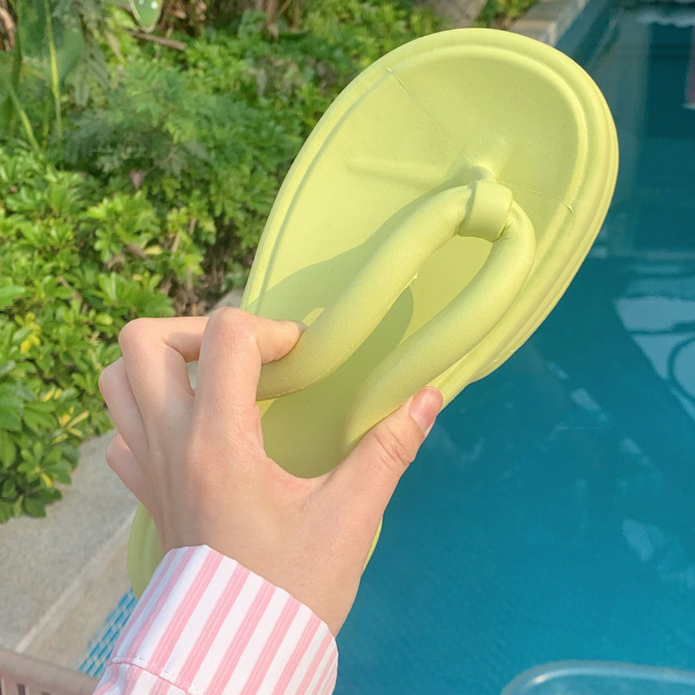 7color chunky heel rubber room shoes