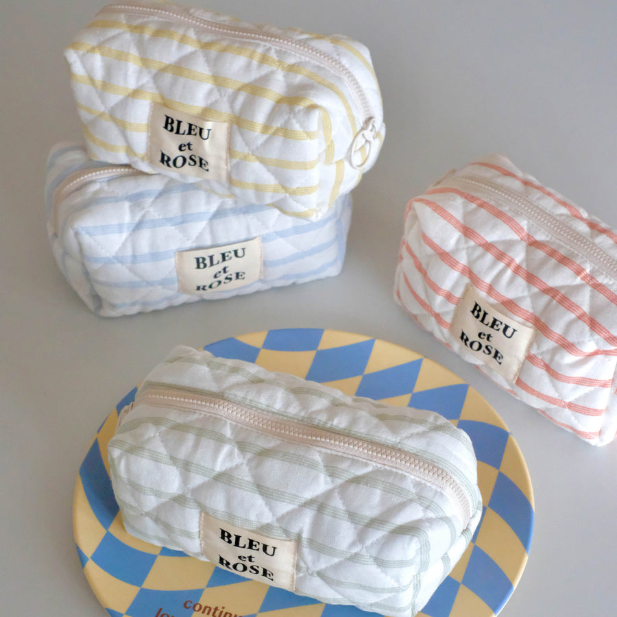 4color pastel border pouch