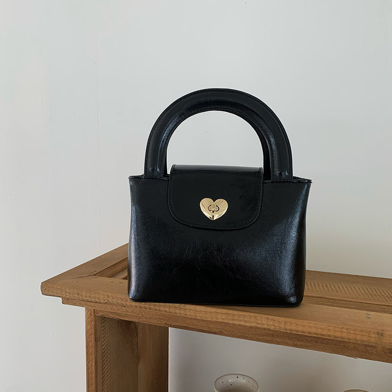 2color heart lock 2way handbag