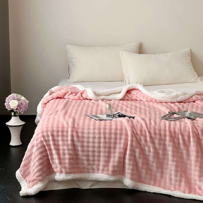 5color 3D boa blanket
