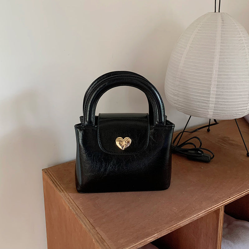 2color heart lock 2way handbag