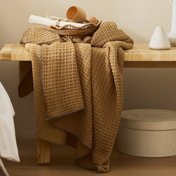 5color waffle knit blanket