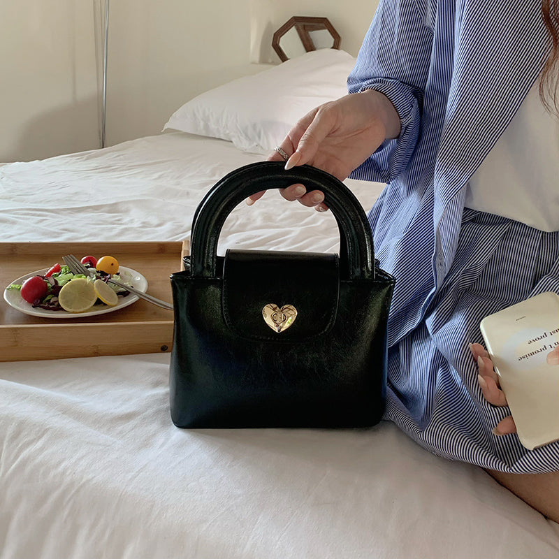 2color heart lock 2way handbag