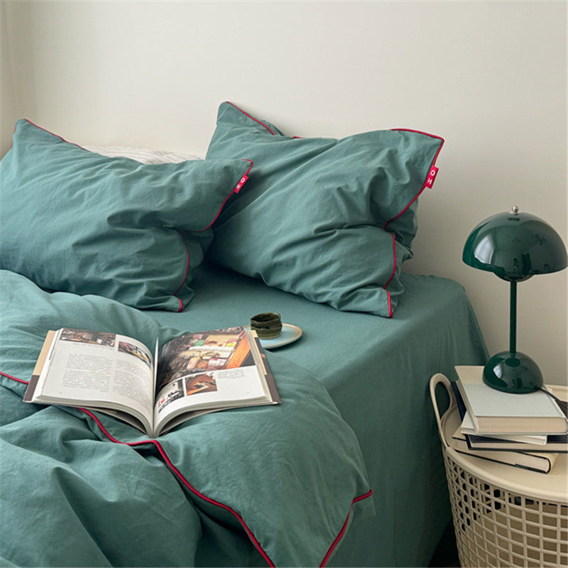 6color piping cotton bedlinen set