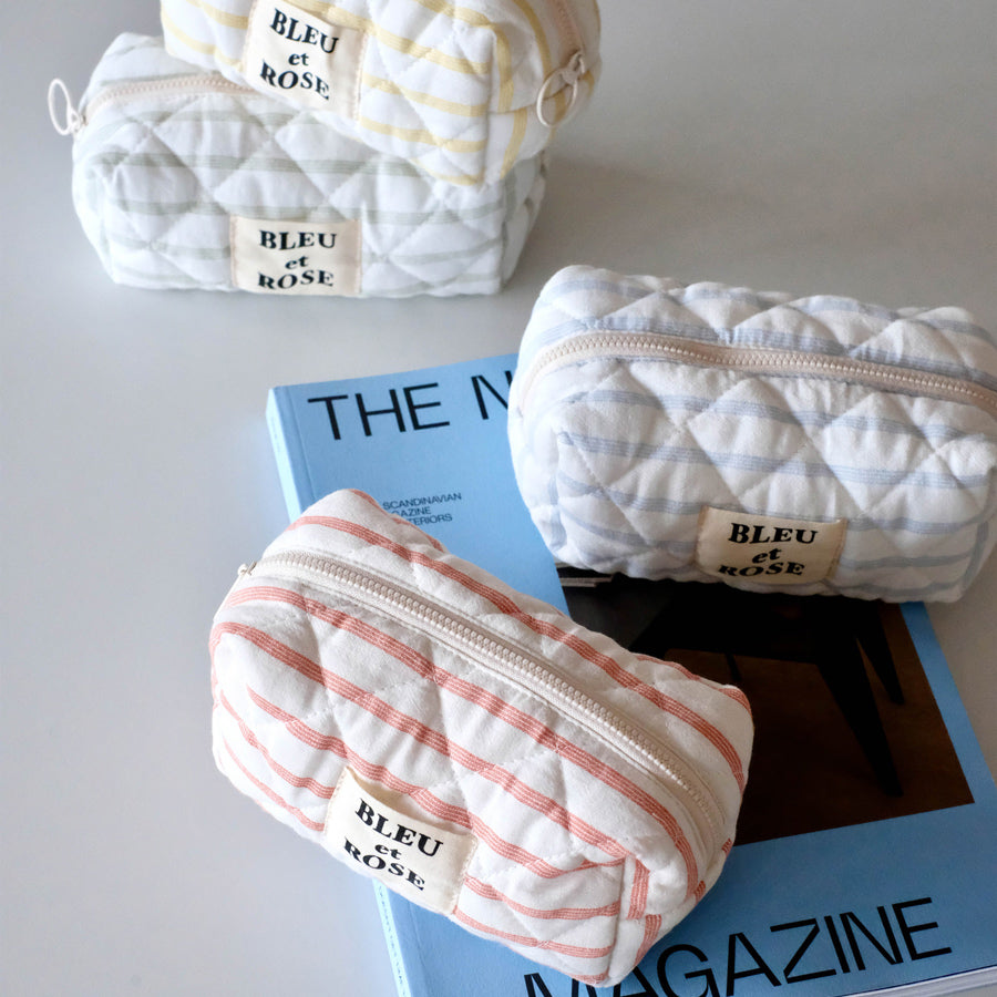 4color pastel border pouch