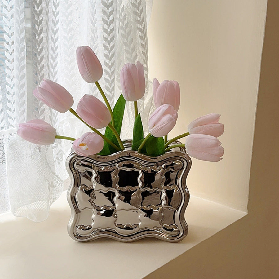 2color european square vase