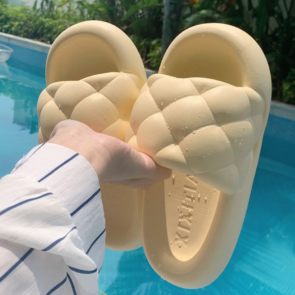 4color quilting rubber room shoes