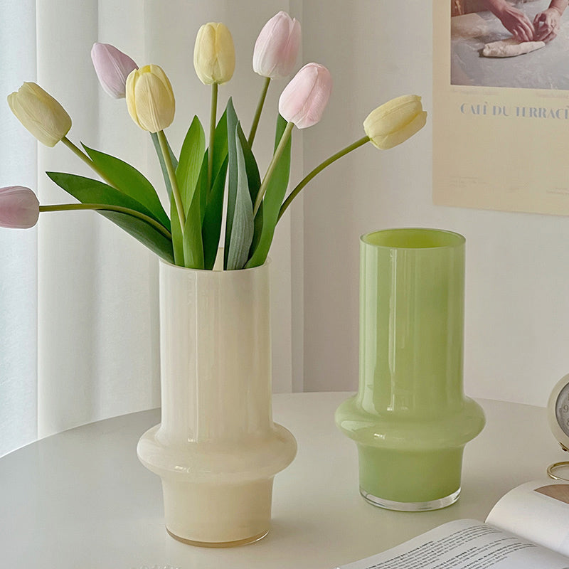 2color creamy pastel vase