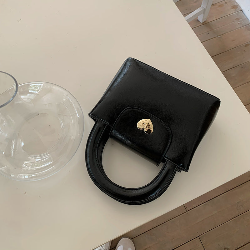 2color heart lock 2way handbag