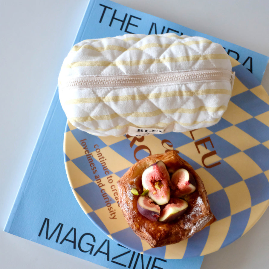 4color pastel border pouch