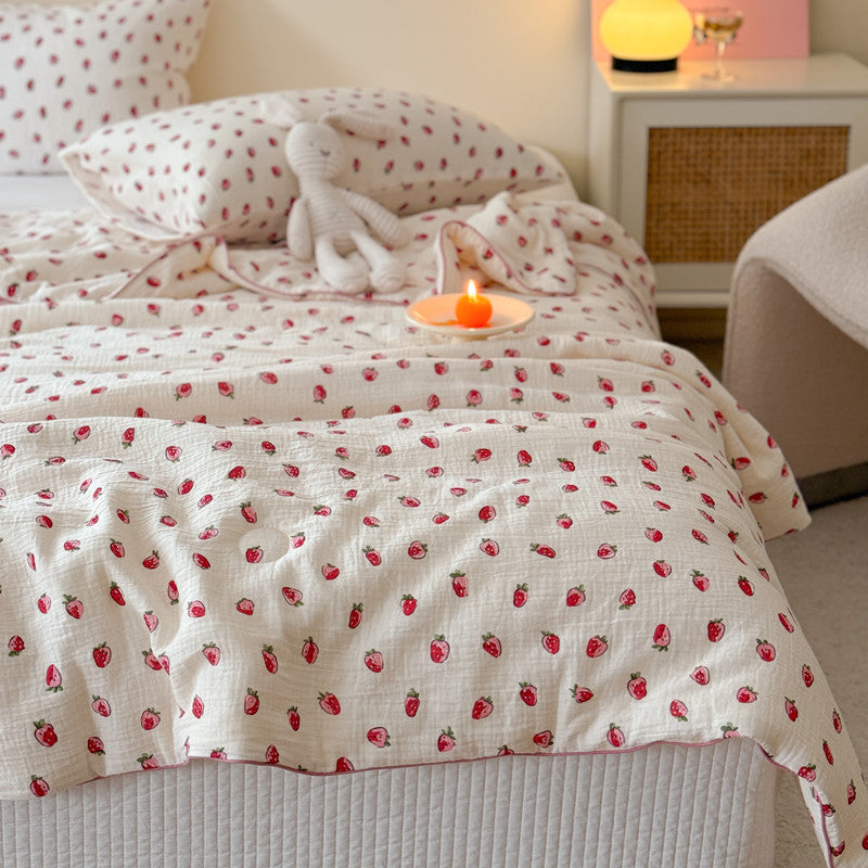 8design cotton gauze quilt & pillow sheets set